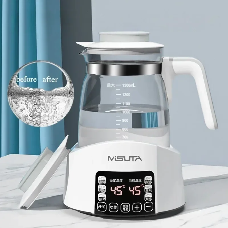 Milk Regulator Kettle 1.2L Infant Thermostatic Milk Regulator Kettle Hot Water Smart Insulation Pot Automatic Milk Warming Warm Powder GL41