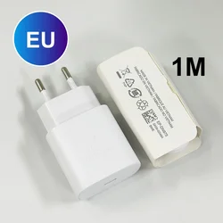 High - Speed 25W USB - C Fast Charger with Multiple Cable Length Options - White EU with 1M