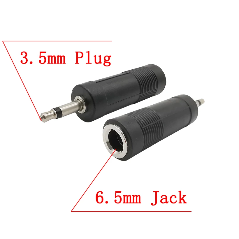5 Adaptadores RCA Macho A Jack Mono Hembra 6.35mm – Conectores De Audio Para Altavoces Y Micrófonos