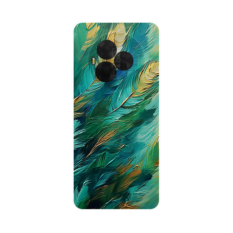 Flower Wolf Silicone Phone Cover - Soft TPU Shockproof Bumper