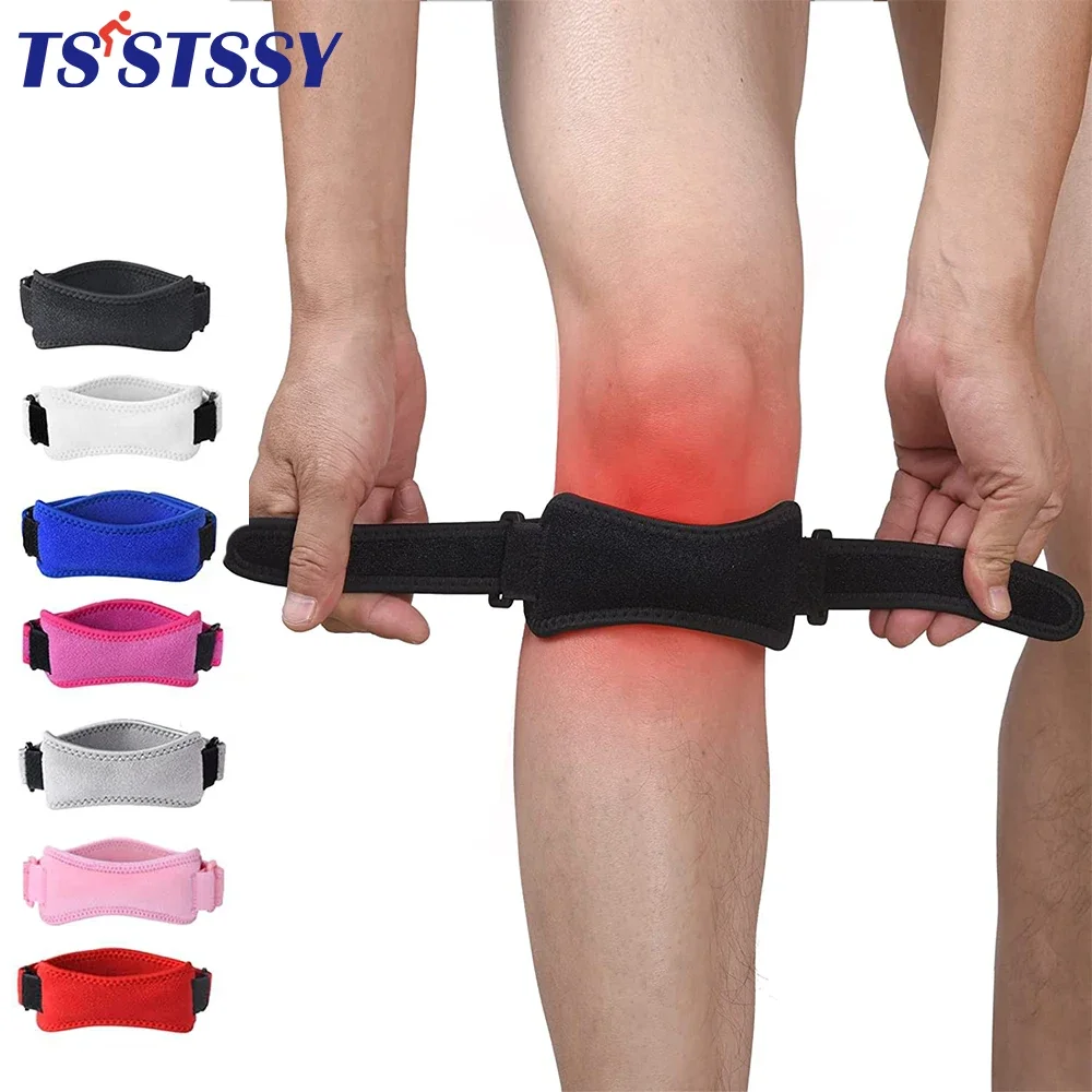 

1Pair Patella Knee Strap Adjustable Knee Brace Patellar Tendon Stabilizer Support Band for Basketball, Running, Jumpers, Squats