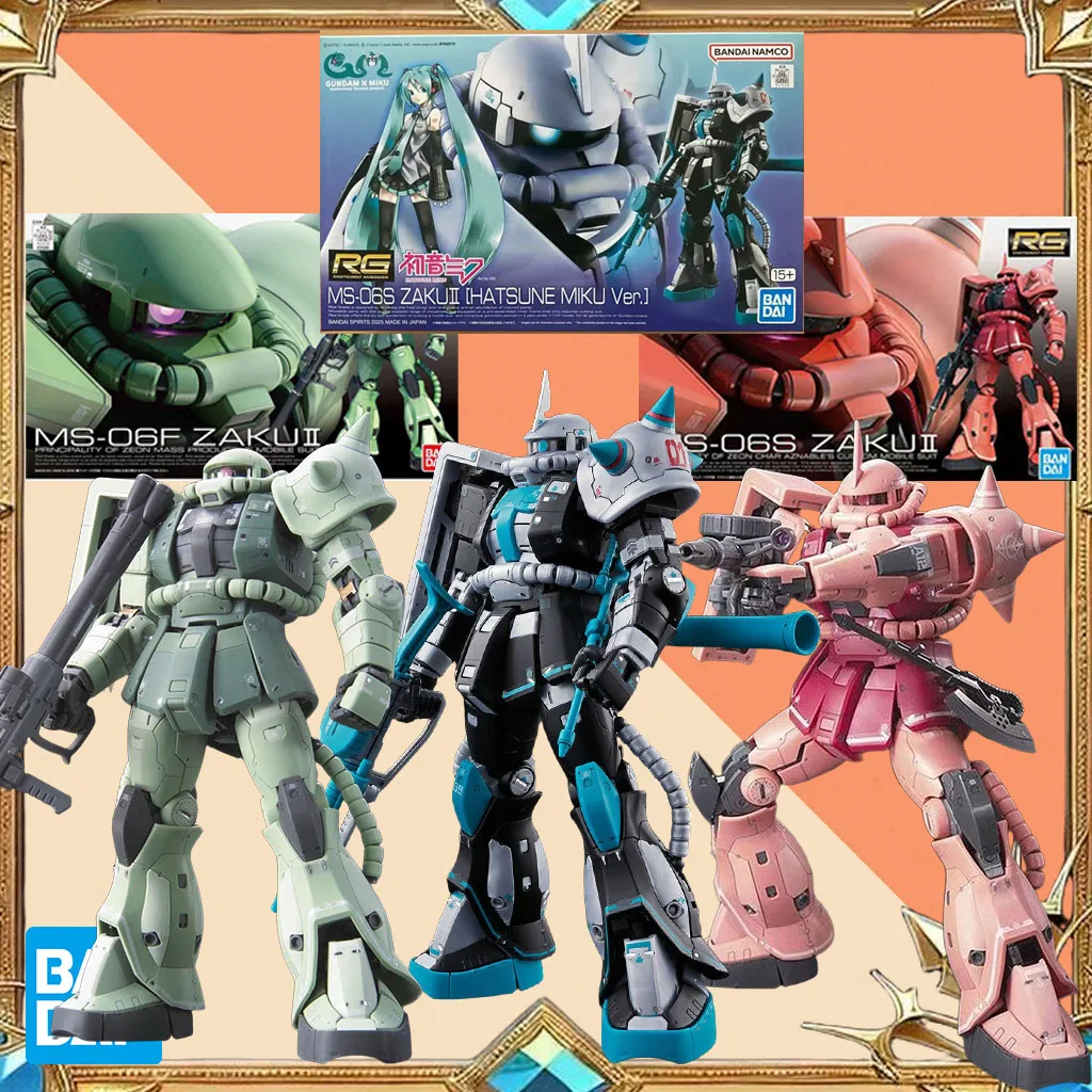 Original Box Bandai RG 1/144 MS-06S ZAKU2 HATSUNE MIKU GUNDAM