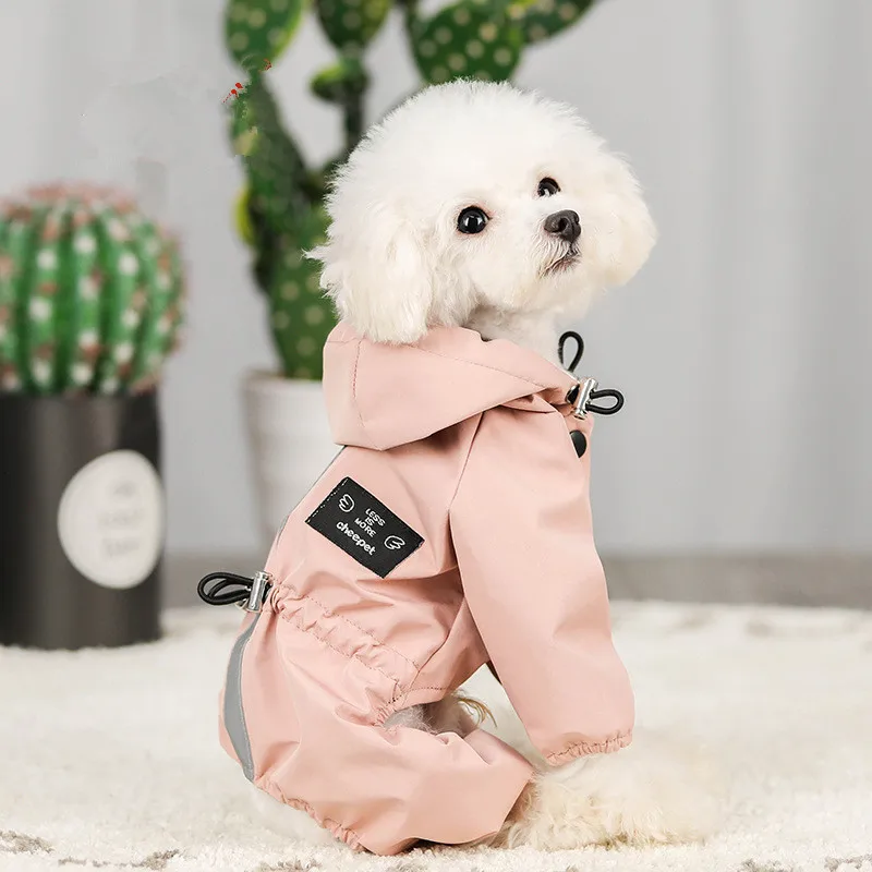 

Pet Dog Raincoat Rain-Proof Breathable Reflective Clothing Dog Four-Legged Raincoat Dogs And Cats Supplies