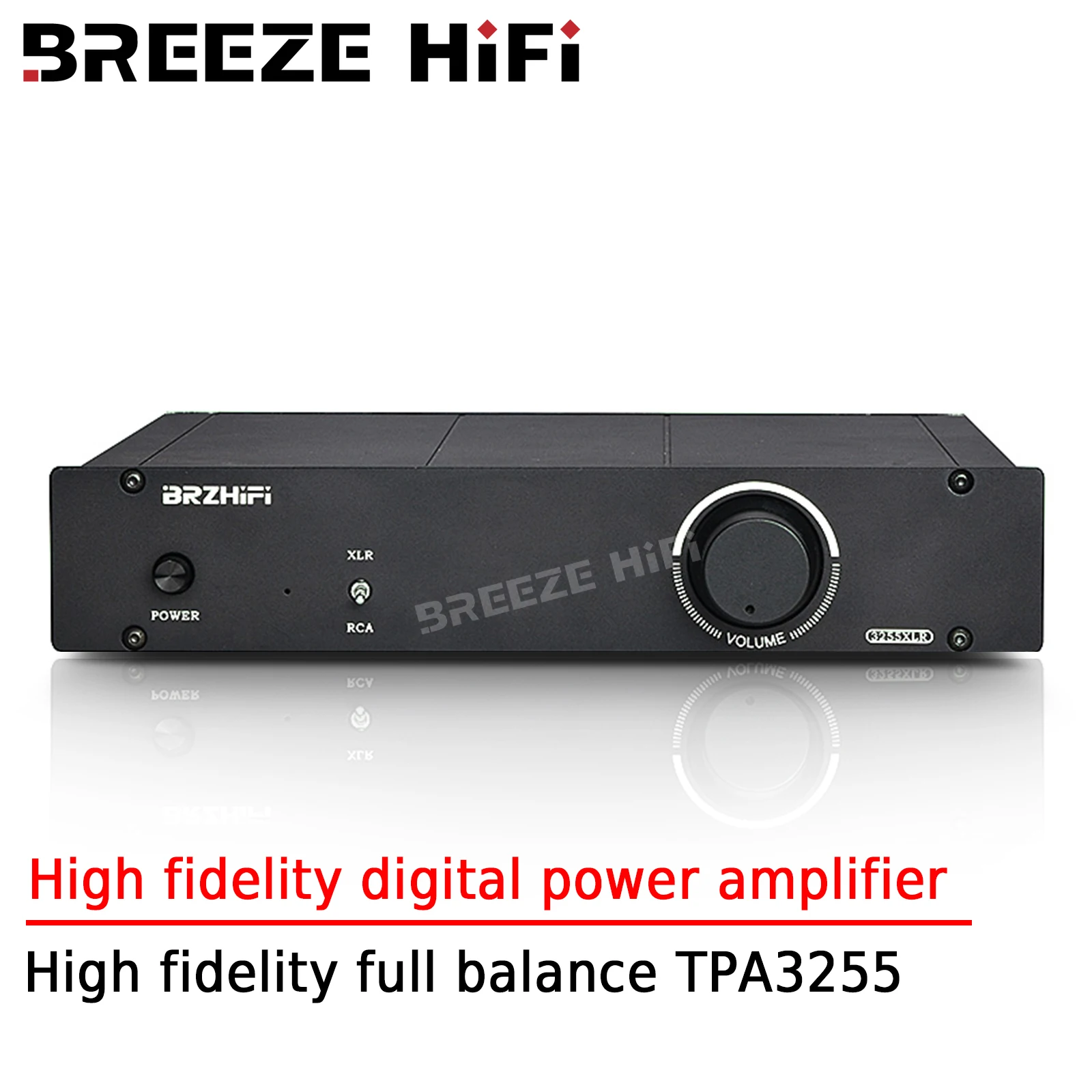 

BREEZE HIFI 300w*2 High Power Fully Balanced TPA3255 Stereo Digital Power Amplifier High Fidelity Ultra Low Distortion