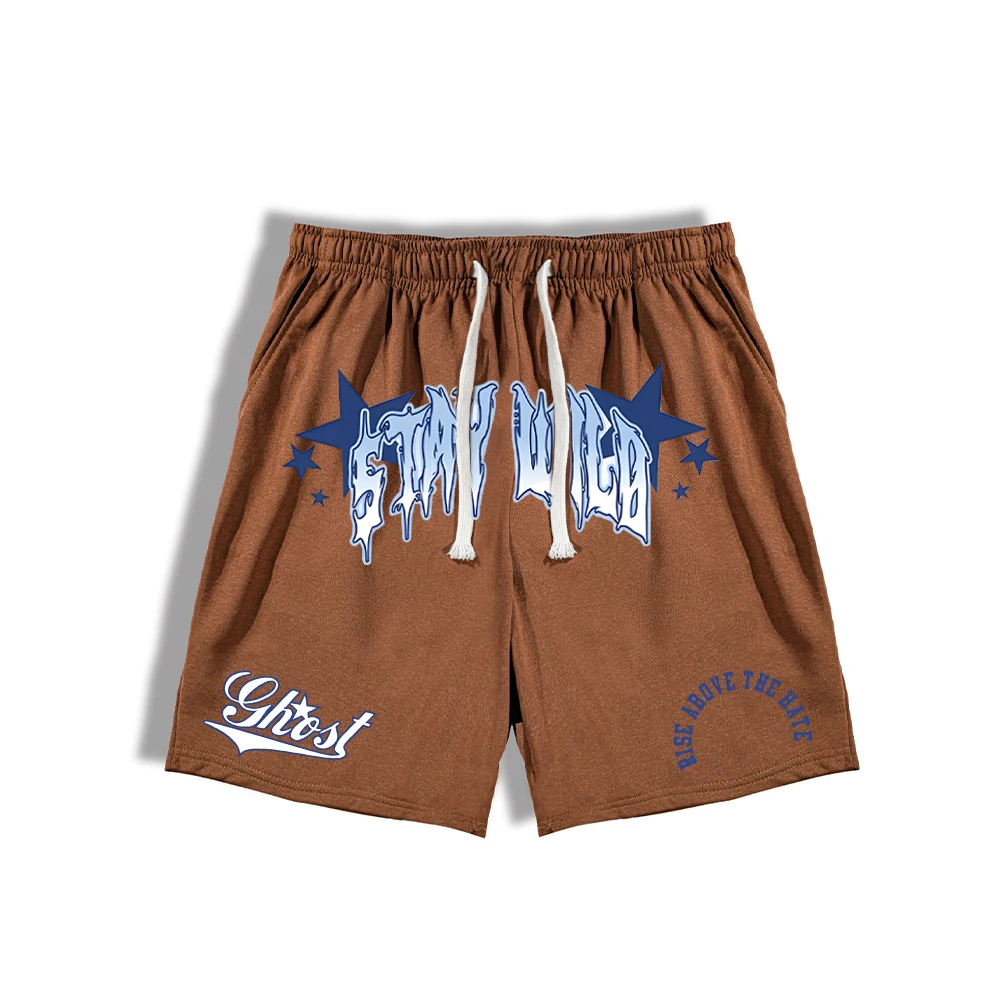 Summer Casual Shorts Drawstring Men Boardshorts Breathable Beach Shorts Comfortable Fitness Basketball Sports Short Pants Male 2