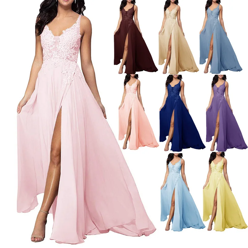 

Spaghetti Wedding Guest Dresses for Women A-Line with Beaded Lace Appliques vestido de festa de casamento