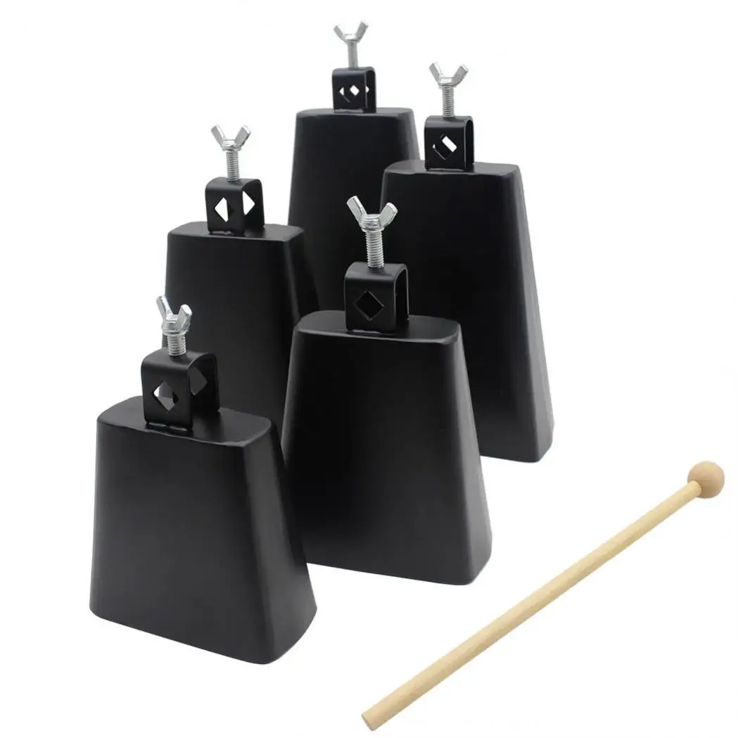 4 / 5 / 6 7 8 Inch Cowbell Metal Iron Noise Makers Jazz Drum Percussion Instruments Accessories