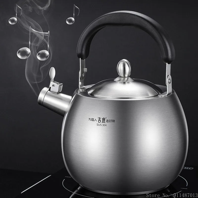 4L5LWhistlekettle304stainlesssteelgasstoveinductioncooker