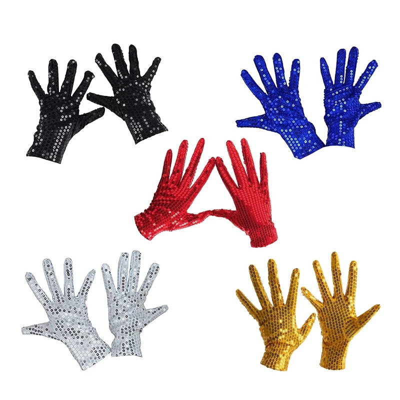 

Popular Star Adult's Glove Evening Party Costume Gloves Sequined Gloves Dance at the Nightclub Stage Unisex Gloves