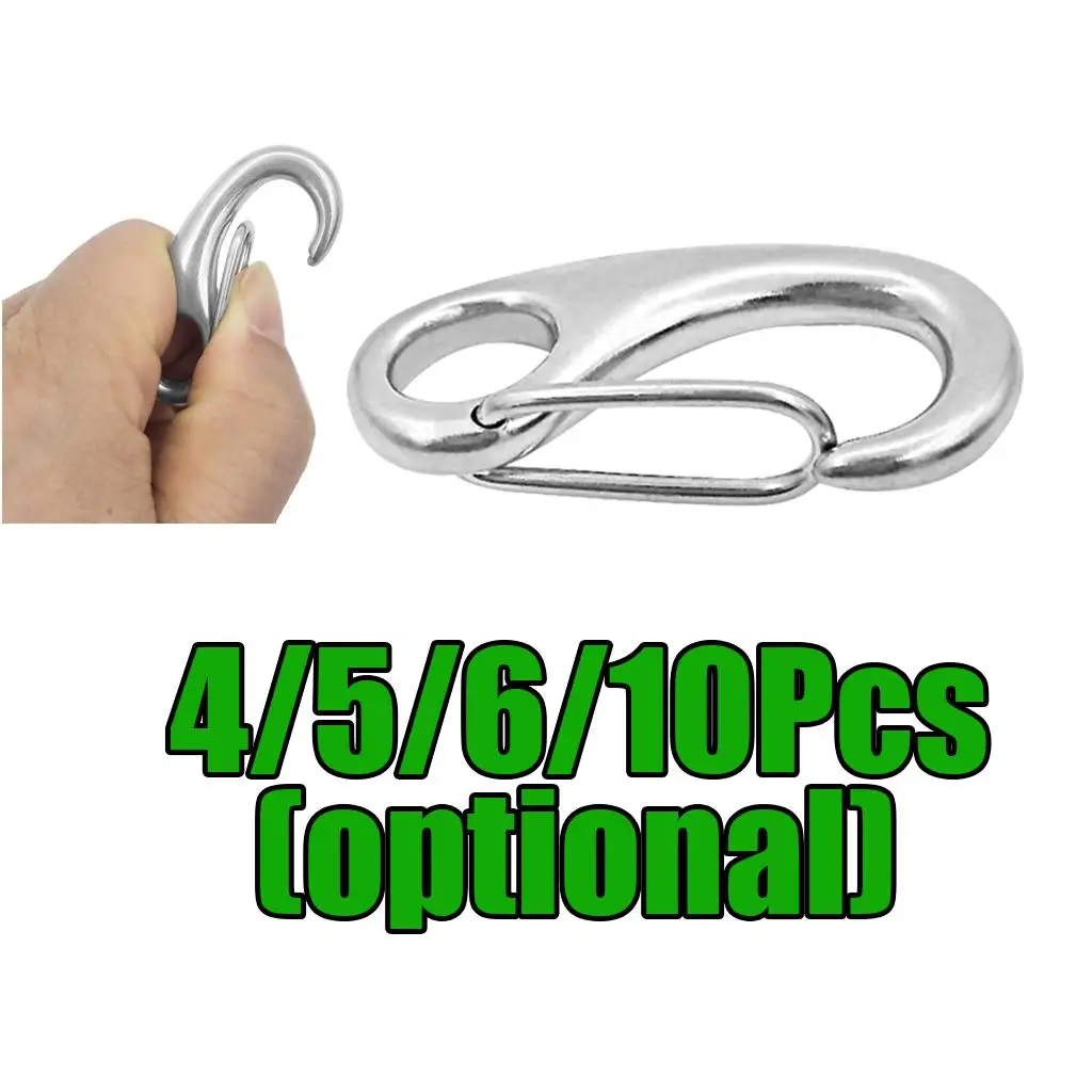 

Outdoor Stainless Carabiner Spring Hook Camping Keychain2" 10PCS/
