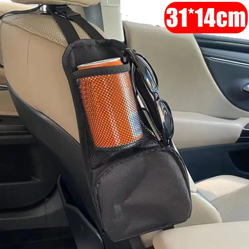 

Car Seats Hanging Bag Multifunctional Car Seat Side Oxford Cloth Storage Hanging Bag with Fixed Hooks Universal Car Debris Bag