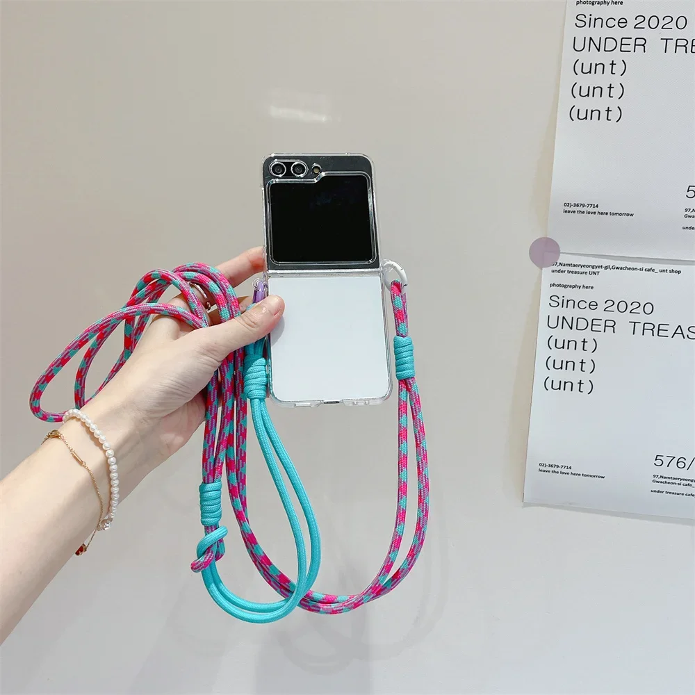 Fashion Clear Shoulder Strap Lanyard Transparent Shockproof Thin Phone Case