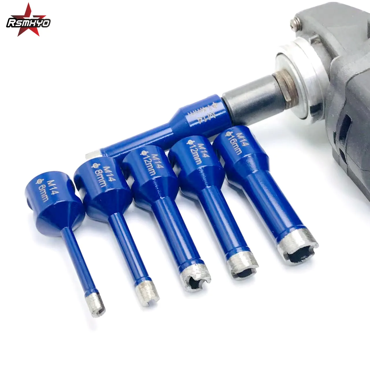 

RSMXYO 6-16mm M14 Thread Sintering Wet Diamond Drill Bit Angle Grinder Hole Saw For Granite Tile Marble Concrete Quartzit
