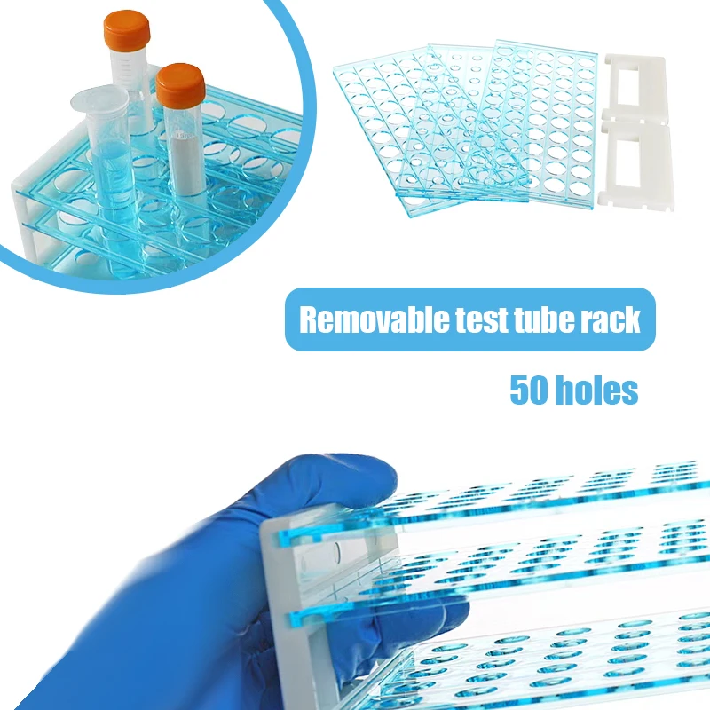 Plastic 50 Holes 13mm Centrifugal Test Tube Holder Test Tubing Rack Holder Labor