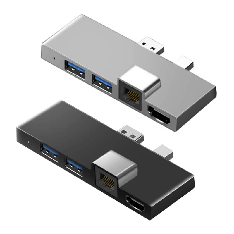 Usb3.1 Usb-C Hub Docking Station Gen1 4K-Compatibile Lettore Di Schede Sd/Tf Convertitore Rj45 6 In1 Per Microsoft Surface
