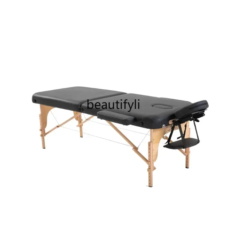 Massage Foldable and Portable Multifunctional Moxibustion Physiotherapy Bed Massage Tattoo Tattoo Embroidery Facial Bed