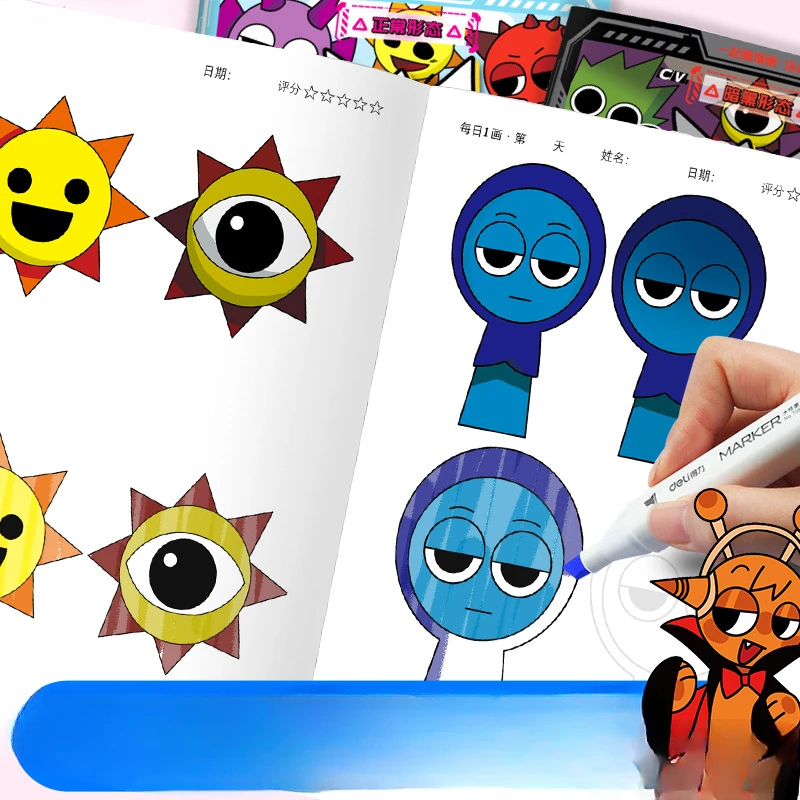 Popular Practical Painting Tracing Game Hot Selling Coloring Primer Line Drawing Book Copy Puzzle Coloring Painting 3