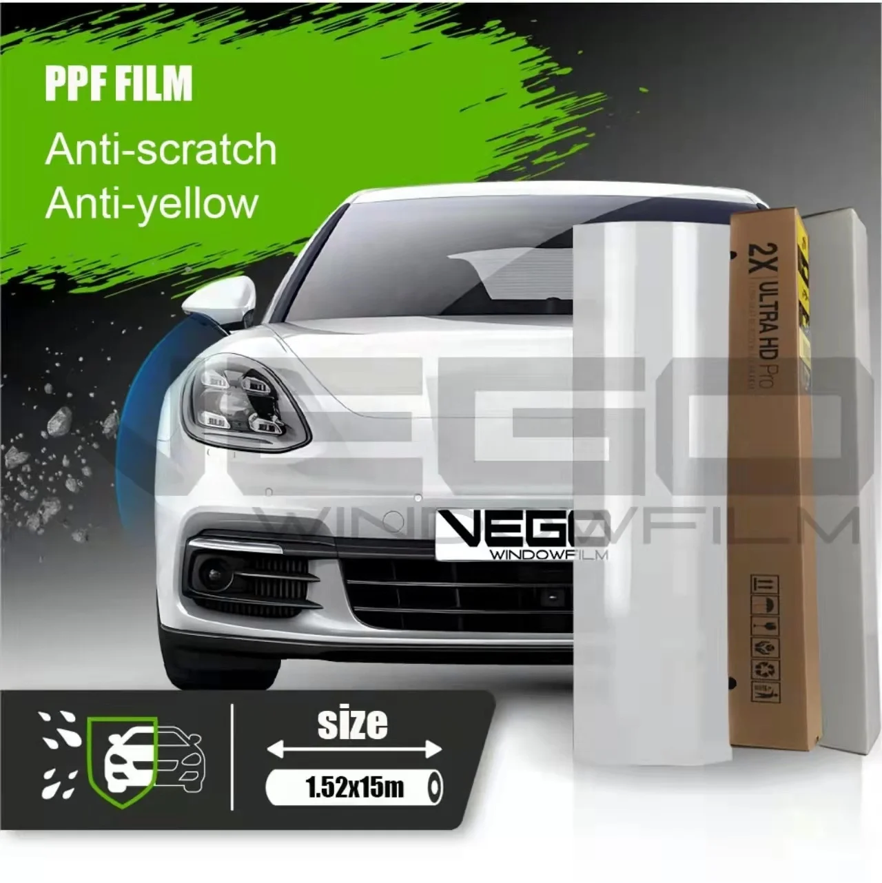

VEGO korea quality PPF TPH 7.5mil black nano ceramic coating tph pro ppf car paint protection self healing glossy