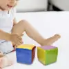 2 Pieces 4Inches Playing Game Dices with Clear Pockets Plush Square Dice Learning Dice Set for Ages 3+ Teaching Aid Party Favors 3