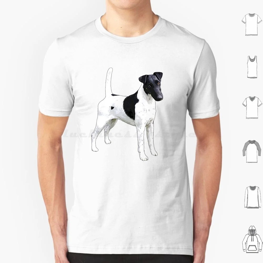 Fox Terrier Maglietta Liscia Big Size 100% Cotone Fox Terrier Fox Terrier Smooth Fox Terrier Smooth Foxy Foxy Fox Terrier