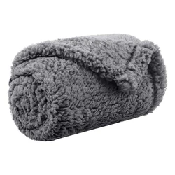 Luxurious Shu Cotton Velvet Pet Blanket and Mat (GRAY)