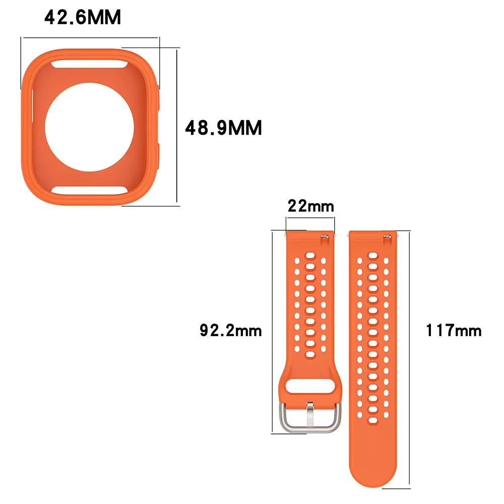 Silicone Strap with Protective Case Shell for Sport Wristbands and Bracelets