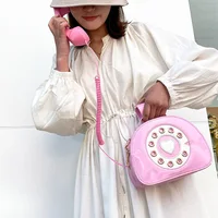 Sac à bandoulière en forme de téléphone pour femme, créatif, initié, cuir PU rétro, designer, sacs à main Sweet Girl, petit sac à main 2