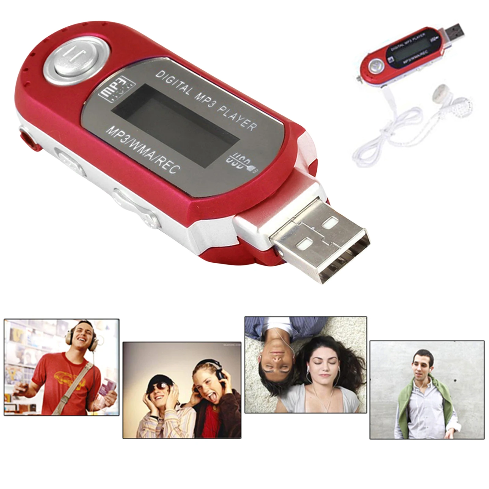 ޴ USB MP3  ÷̾,  LCD ȭ, ̴ 4G, 8G 丮,  MP3 ÷̾, FM  