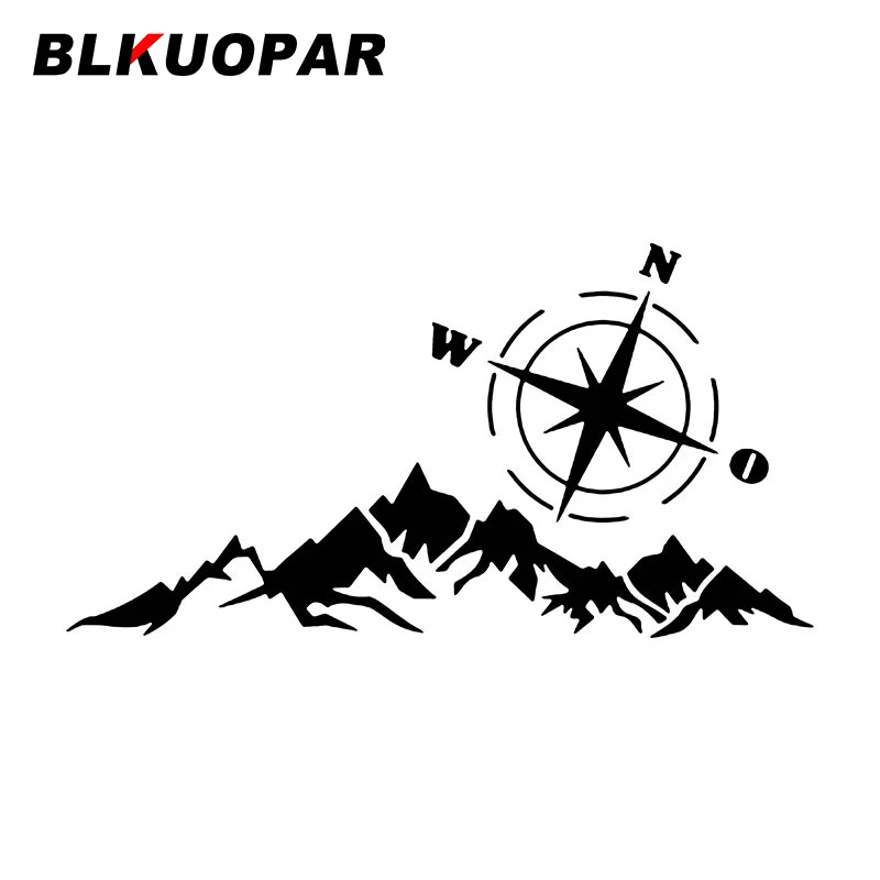 

Креативная наклейка BLKUOPAR с изображением гор и компасов