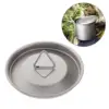 Ultralight Titanium Alloy Mug Lid Camping Water Cup Cover Foldable Handle 4