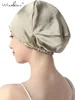 Winsleter,100% Mulberry Silk Turban Bonnets Female Double Layered Sleeping Night Wrap Cap For Curly Ladies A34317M 1