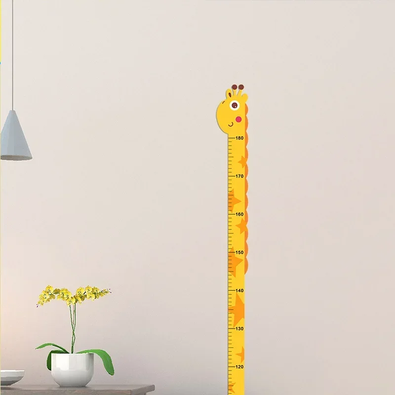 Wall Stickers Luminous Wall Stickers Vinyl Decal Stickers Cartoon Animals Height Measure Wall Sticker Giraffe Wallpaper for Kids Room Nursery Child Growth Ruler Growth Chart