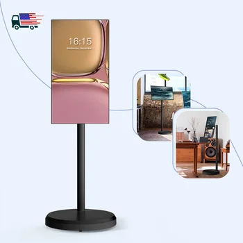 휴대용 실내 안드로이드 대기 화면 이동 스마트 와이파이 터치 스크린, 바닥 스탠딩 스마트 TV, LCD 인터랙티브 디스플레이, 21.5 인치, 신제품