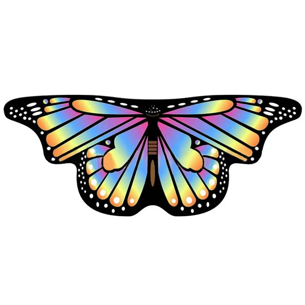 Kinder Schmetterlingsflügel Cape Mädchen Fee Schal Pixie Umhang Kostüm buntes Kleid Cos - Bild 20 von 21