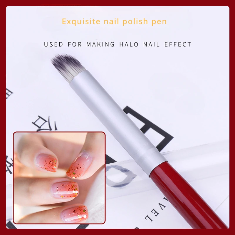 Gradient Smudge Nail Brush Art Brushes for Manicure Uv Gel Polish Draw Paint Wooden Pen Nail Tools Accesoires Set