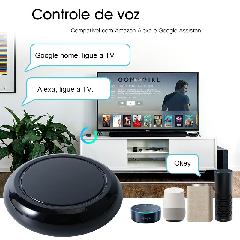 투야 와이파이 IR 리모컨 스마트 유니버설 (TV, 에어컨용), 알렉사, 구글 홈, 얀덱스와 호환