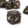 7 Hollow Metal Dice Set Metal Multi sided Dice Metal Dice Set D&D Suitable for Large DND Dungeon and Dragon Role Playing Games 6