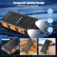 Солнечная батарея 30000 мАч Портативная зарядка Повербанк Внешнее зарядное устройство Сильный свет LDE Light для всех смартфонов — изображение 3