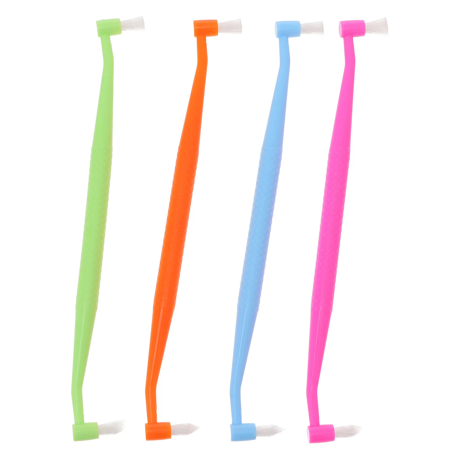 

4pcs toddler end tuft tapered trim double trim compact interdental interspace brush brush blow dryer brush ( mixed color )