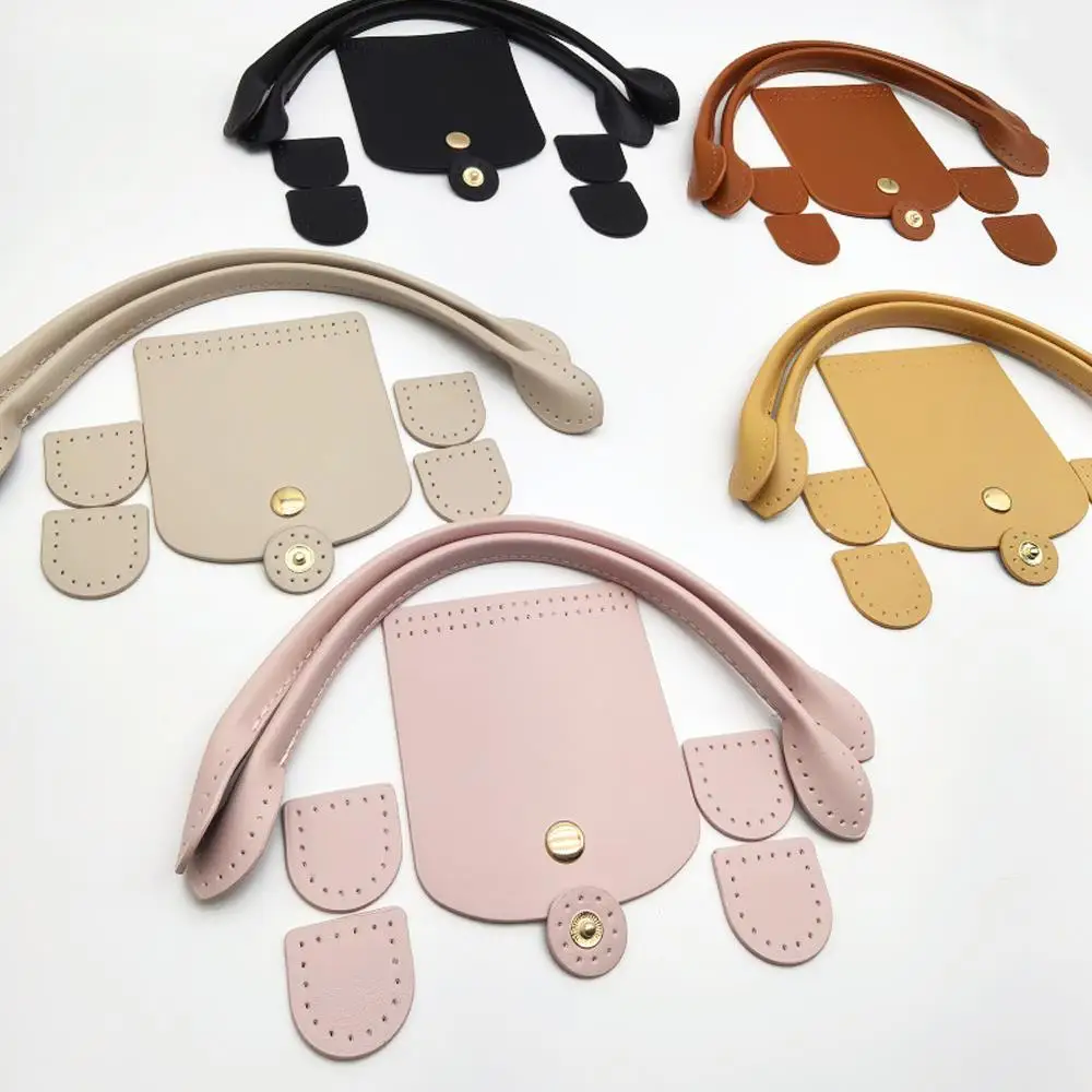 1Set DIY Handbag Bag Set 8pcs Bag Handle With Holes Bag Flap Cover Handmade Crochet Bags Accessories Women Backpack Parts Hot