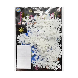 Luminous Snowflake Wall Stickers - Glow In The Dark Decals for Kids' Rooms and Holiday Decoration (White)