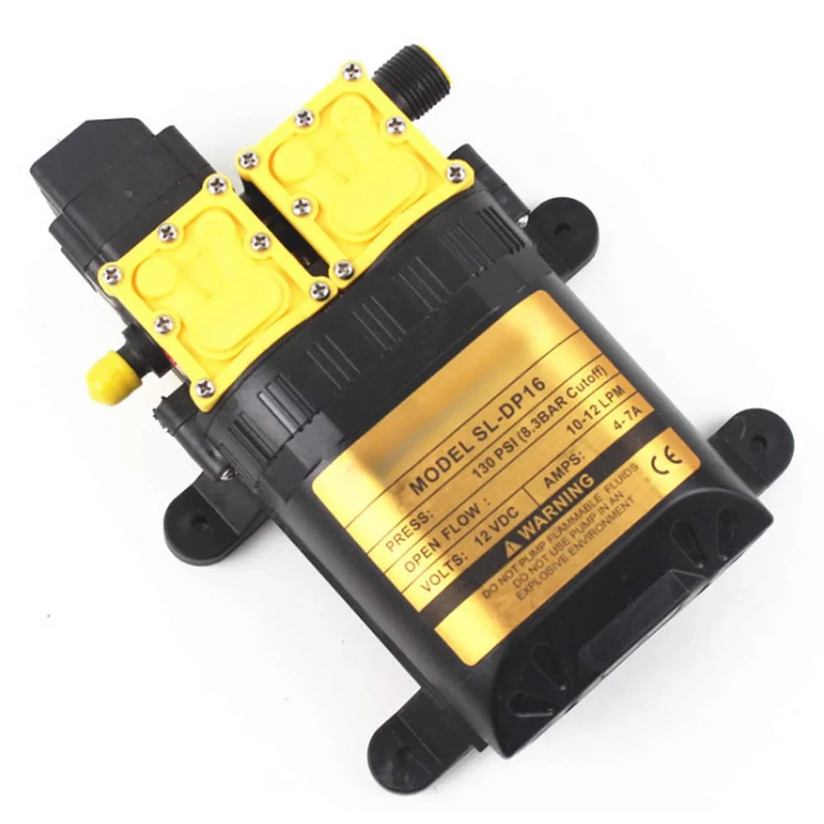 Pressão, DC 12V, 10-12Lmin, Agrícola, Elétrico, Dupla