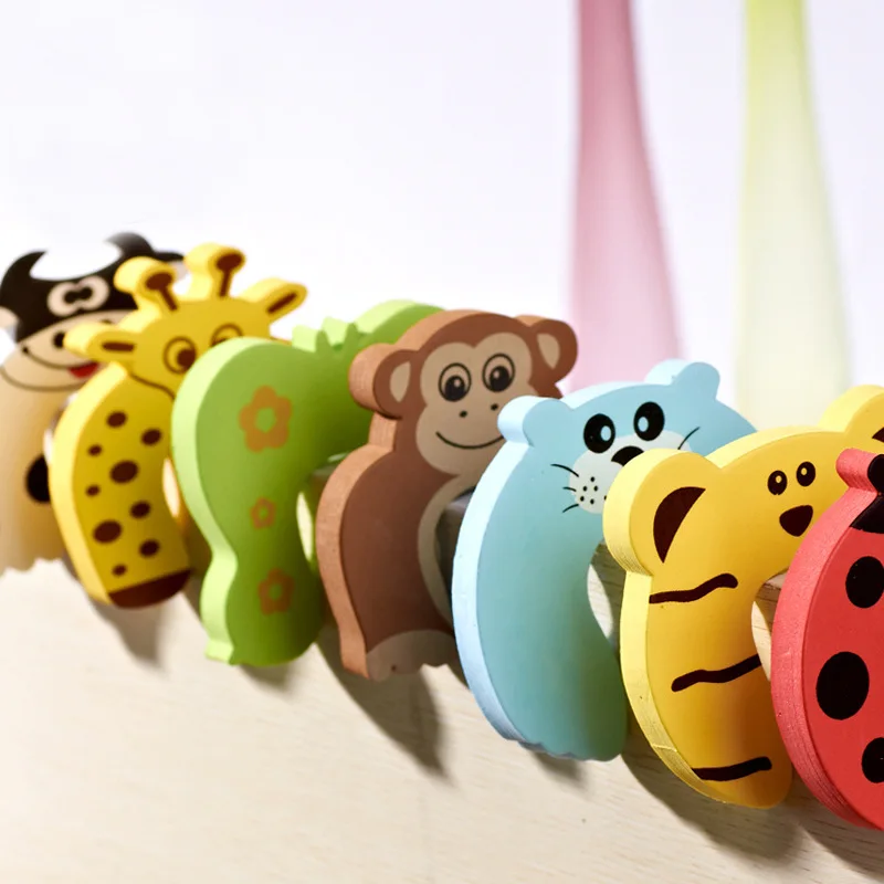 Door Stopper Doorknob Wall Protection Children Shockproof Crash Pad Finger Protecter 7pcs/Set rubber door stop