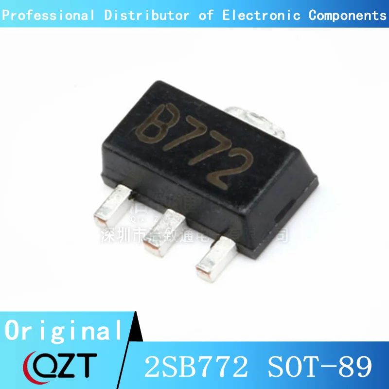 100pcs/lot 2SB772 SOT89 B772 3A 30V SOT-89 chip New spot 100 300 500 1000 2000pcs 2sb772 b772 dip transistor to 126 pnp type 30v 3a bipolar amplifier transistor