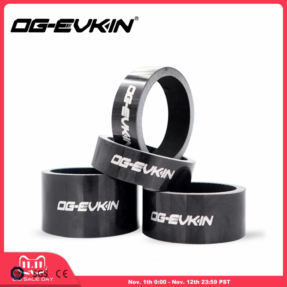 Ogevkin Cs003 1/8" Carbon Bicycle Spacer Set 28.6mm Ud Matte/3k