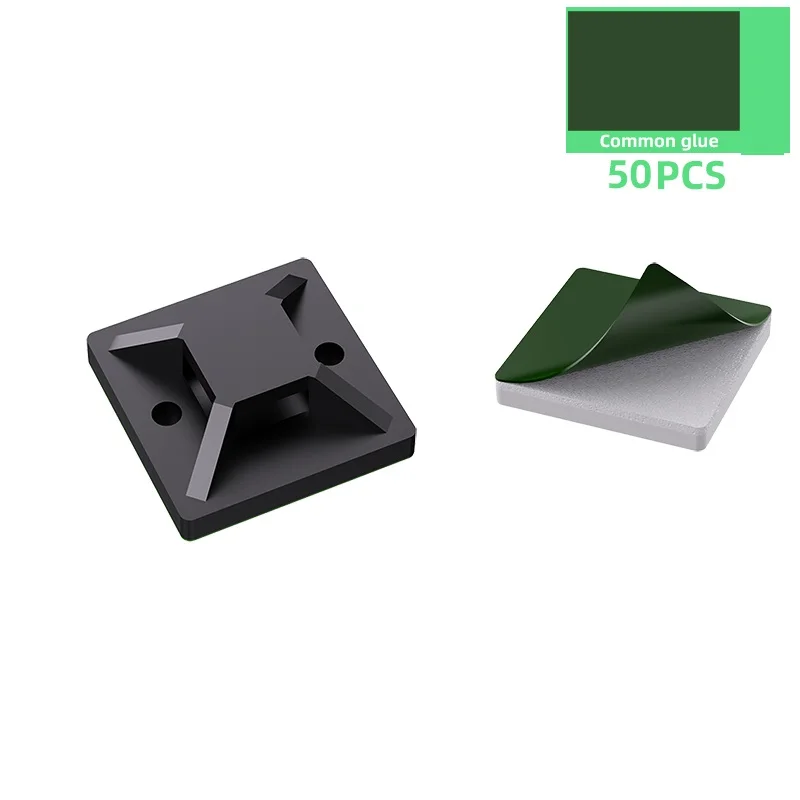 50/100/150pcs Nylon Self-Adhesive Cable Ties Mount Wire Fasten Organizer Fixers thumbnail 7