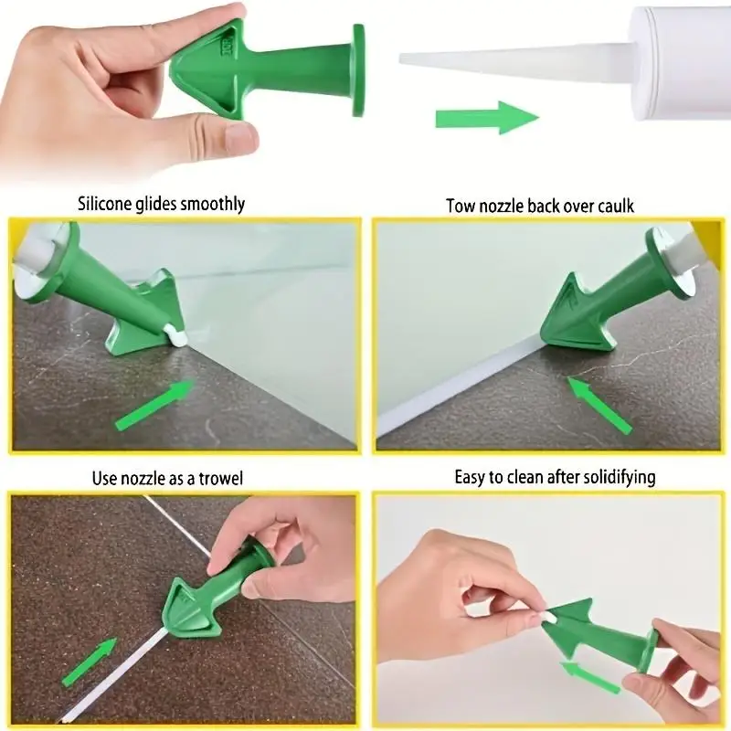 Multi-functional Sealant Nozzle Scraper 3/6pcs Floor Caulking Tools Silicone Sealant Nozzles Kit Home Improvement Set Grout Tool