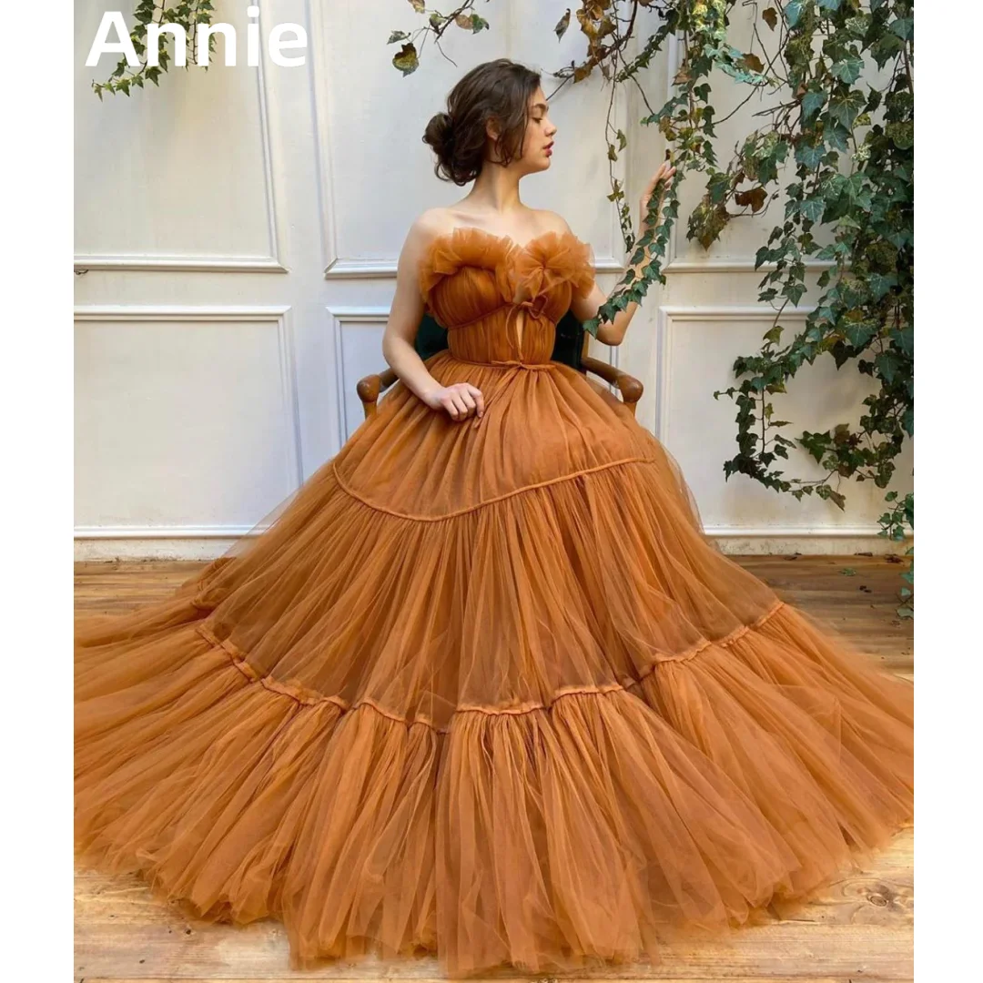 

Annie Sexy Strapless Prom Dresses Sweetheart Tulle Graduation Evening Dresses Formal occasions Party Dresses 2024فساتين كوكتيل