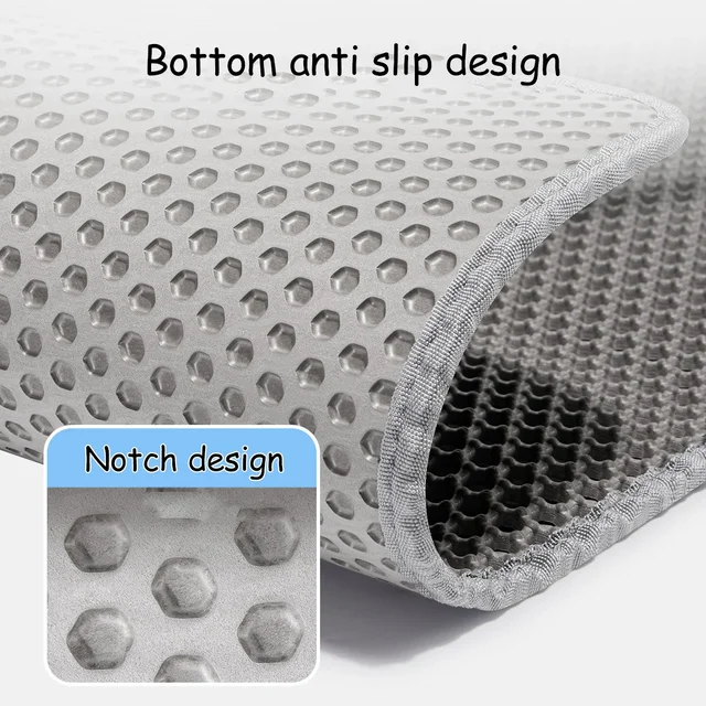 60CMX90CM Cat Litter Mat Waterproof Double Layer Pet Litter Box Mat Pet Toilet Cat Mat Nonslip Sand Cat Washable Pet Clean 5