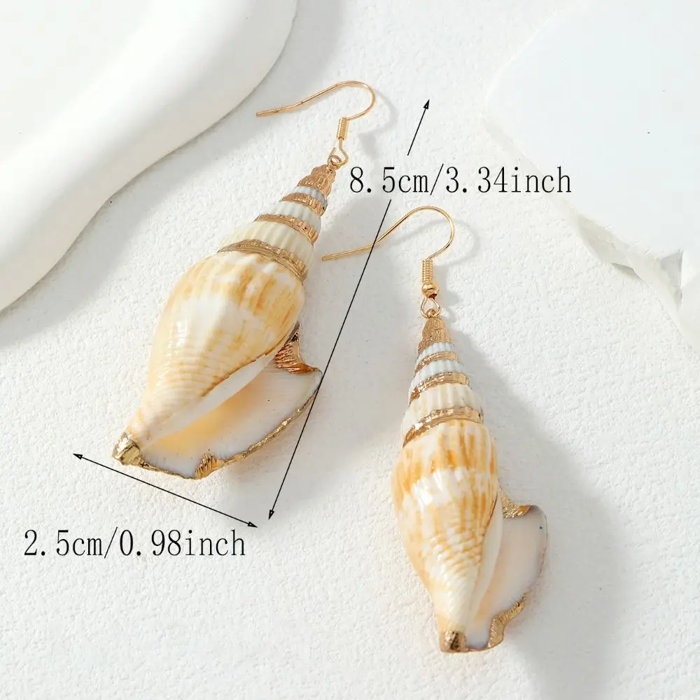 Bohemian Natural Shell Conch Imitation Pearl Starfish Pendant Bracelet Necklace Earrings for Women Fashion Beach Jewelry Gifts